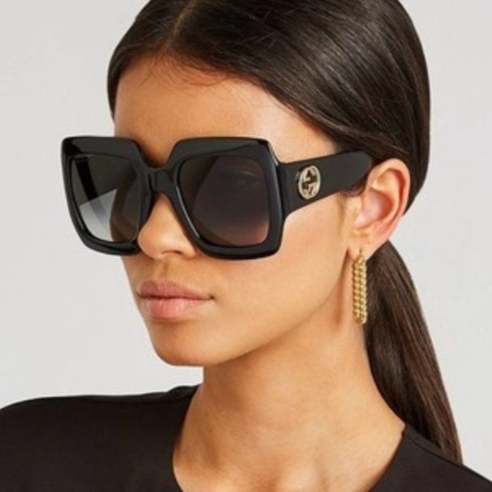 NEW GUCCI WOMEN BLACK SUNGLASSES GUCCI GG0053SN 001